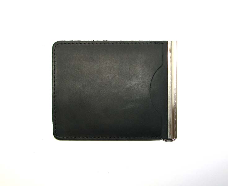 Шкіряний Затиск для Грошей DNK Leather Spring+ чорний Шкіряний Затиск для Грошей DNK Leather Spring+ чорний